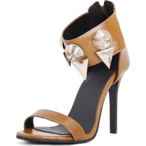 2021 New Women Ankle Wrap Sandals Shallow Snake Print Summer Ladies Super High Heels Female Shoes Thin Heels Gladiator Sandals