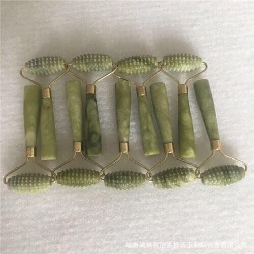 10pcs/lot Good quality! eyes facial massager face beauty tool natural Jade little push Roller free shipping