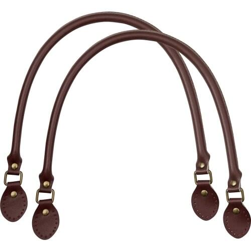 2pcs 60 cm Leather Bag Handle Cowhide Leather Purse Accessories Handle, Purse Strap Replacement Bag Holder for Bag Straps