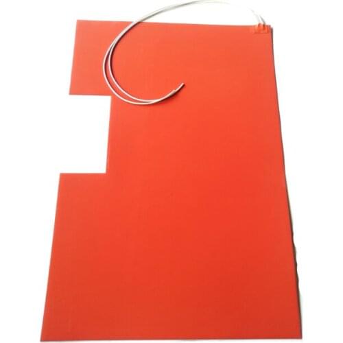 230V 4000W 660*990*1.5mm Silicone Vessel Heater adhesive 1 side 1000mm lead wire