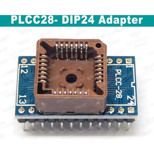 PLCC28 Adapter for PLCC28-DIP24 Turn Programmer Test IC Adapter For USB Universal Programmer
