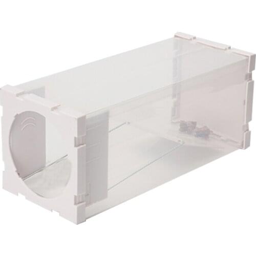 Promotion! White Plastic Rat Trap Humane Box Mice Cage Live Catch Mouse Control Bottle