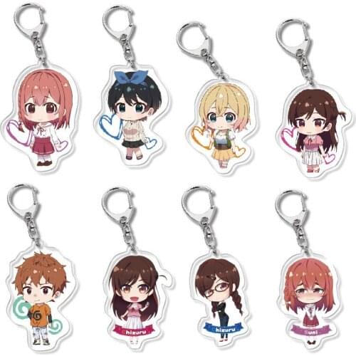 Anime Rent A GirlFriend Kanojo Ichinose Chizuru Cute Acrylic Pendant Figure Keychain Keyring Collection Model Toy Gift
