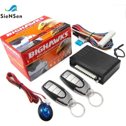 SieNSen Car Alarm System Auto Remote Central lock Kit Door Lock Keyless Entry System M604-8115