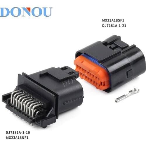 1set Automotive waterproof connector JAE type 18-hole needle seat female DJ7181A-1-10/21 wire harness plug MX23A18NF1/MX23A18SF1