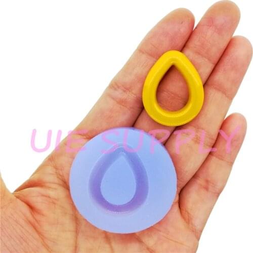 BYL464U 28.4mm x 23.1mm Water Drop Earrings Necklace Silicone Mold Jewelry Making Resin Clay Art Fondant Cake Decoration DIY