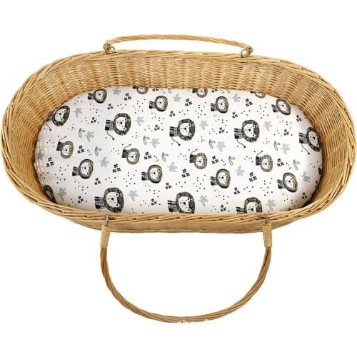 Baby Basket Sheet Printing Mini Cradle Bedding Protector Crib Care Changing Pad Mattress Removable Cover