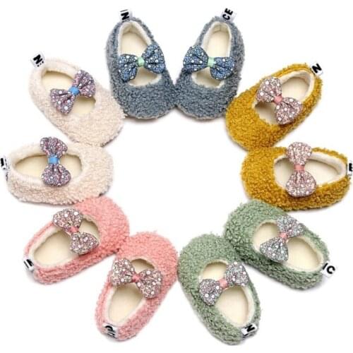 Baby Shoes Girl Bowknot Elastic Soft Bottom Cotton Shoes Newborn Toddler Shoes Baby shoes