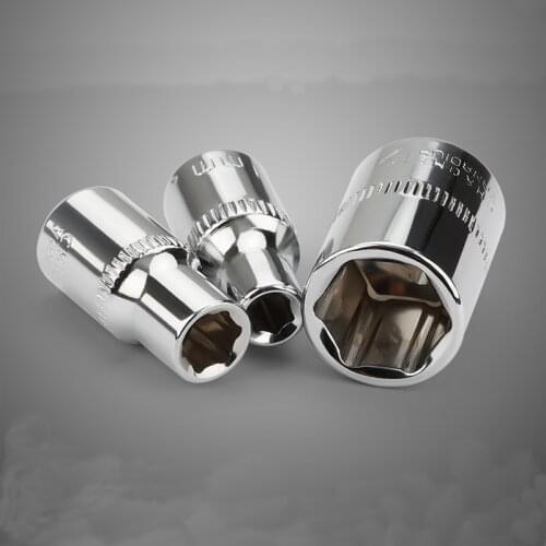 1Pcs 1/4" inch 6.35mm Drive Hex Short Socket Metric Screw Nut Driver Wrench Spanner Ratchet Adapter Car Repair Tools 4mm-14mm