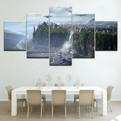 Canvas Painting Wall Art Home Decor Framework 5 Pieces Legend Zelda Game Characters Scene Modern HD Print Landscape Pictures