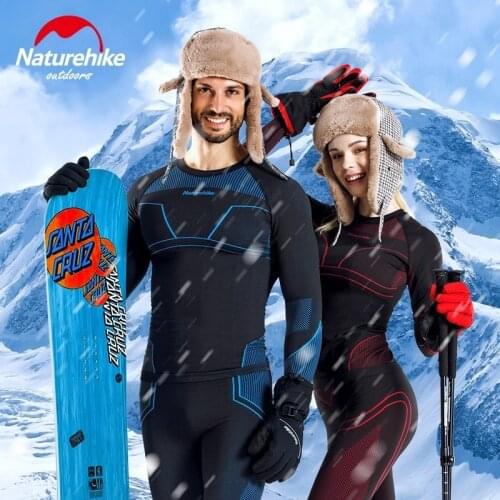 Naturehike New Winter Sports Underwear Set Cycling Base Layer Pant + Top Baselayer Women Long Sleeve Snowboarding Skiing Hiking