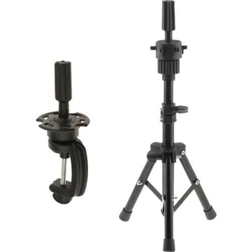 Metal Cosmetology Mannequin Manikin Practice Head Holder Tripod Stand +Clamp