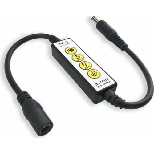 Mini 4Keys Dimmer RGB RGBW Led Controller For 5050 3528 Led Strip Light DC5-24V 6A