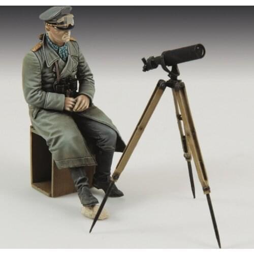 1/35 Resin Model figure GK Soldier Telescope observer Officer of World War II Military theme Uncoated No colour