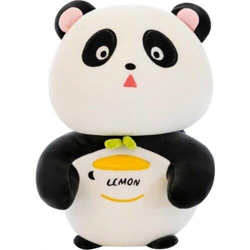 Non-deforming Panda Plush Cushion Stuffed Animal Interesting Expression Lovely Cute Panda Plush Pillow Toys