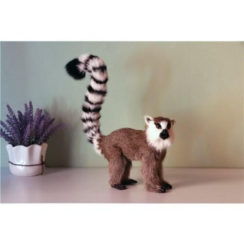 New simulation monkey toy handicraft cute plastic & fur lemur doll about 22x7x32cm 1896