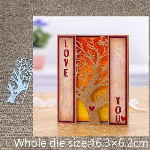 New Design Craft Metal stencil mold Cutting Dies bird tree background scrapbook die cuts Album Paper Card Craft Embossing