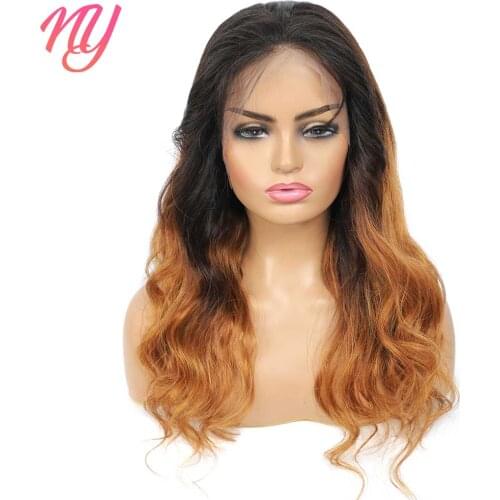 NY highlight Ombre Body Wave T4/30 Black Ginger Colorer wigs 13x4 4x4 Lace Frontal Wig Closure wig Brazilian Human Hair Wigs