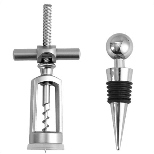 Zinc Alloy Self Pulling Corkscrew,Wine Stopper,Handheld Wine Opener,Vintage Style Bottle Opener for Home