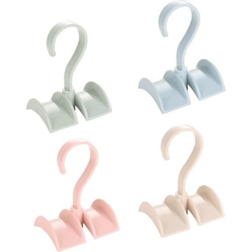 Rotating Storage Rack Bag Hanger Without Punch Clothes Plastic Rack Tie Coat Closet Hanger Wardrobe Organizer