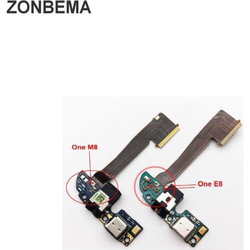 ZONBEMA 50pcs NEW For HTC one M8 831C E8 Micro Dock Port Charger USB Connector Charging Flex Cable Board