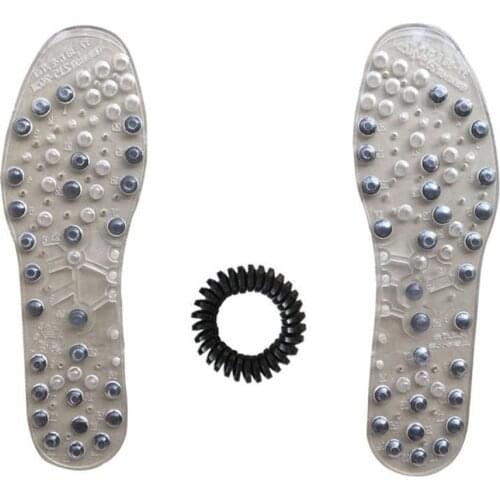 1 Pair Magnetic Massage Insoles Unisex Magnet Therapy Breathable Cuttable Shoes Insoles Cushion Foot Acupressure Shoe Pads mfj99