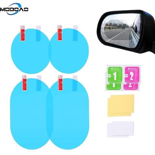 2pcs Car Rearview Mirror Protective Film Waterproof Anti Fog Film Anti Glare Anti Mist Protector Sticker