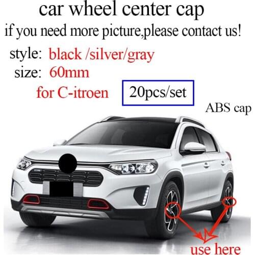 20pcs 60mm 4 pin Car styling Auto Car Wheel Center Hub Caps Rim Caps Covers emblem For Citroen C3 C4 C5 C6 C-Quatre Accessories