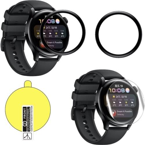 3D Curved Soft Glass Protective Film For Huawei Watch 3 Pro Cover Soft TPU Screen Protector for Huawei Watch 3 Smart Watch Film