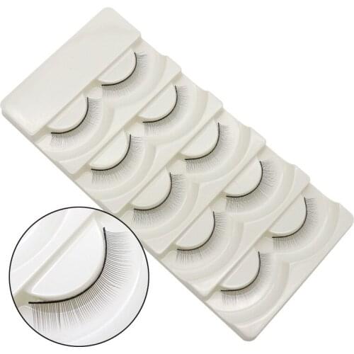5 Pairs/lot Practice Handmade Soft Natural False Eyelashes For Eyelash Extension Makeup Beginners Teaching Lashes Practice Tools