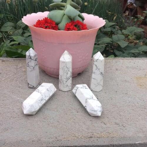 5PCS Vauable 100% Natural White Turquoise Crystal Gemstone Point Unartificial Chakra Tinsel Stone As Souvenir