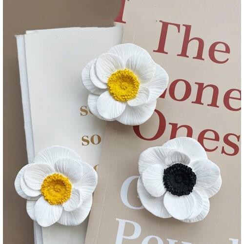 Anemone DIY scented gypsum candle diffuser stone handmade silicone mold 3D flower clay moulds