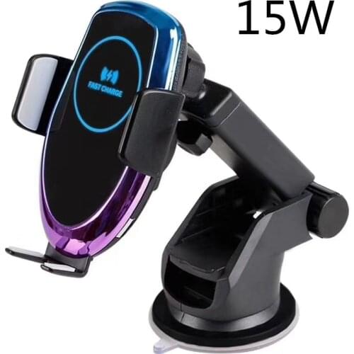 For iPhone 8Plus 12 11Pro Huawei P40 Pro Samsung S10 20 15W Qi wireless car charger auto clamp fast charging mobile phone holder