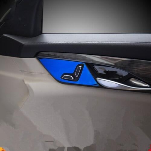 Stainless Steel Seat Adjust Button Decorated Frame For Cadillac CT6 2016 17 18 2019 AAA448