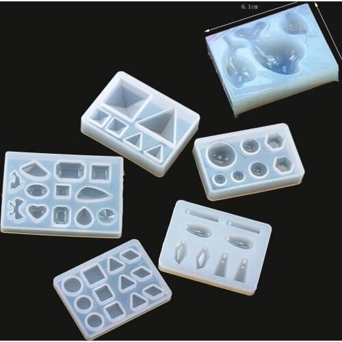 Liquid Resin Silicone Mold dolphin Geometric Triangle stud earring for jewelry pendant Resin Silicone Mould epoxy resin mold