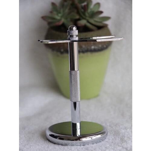 FS-Chrome Metal Razor & Shaving Brush Stand/Holder Fit For Brush knot size 28-30mm