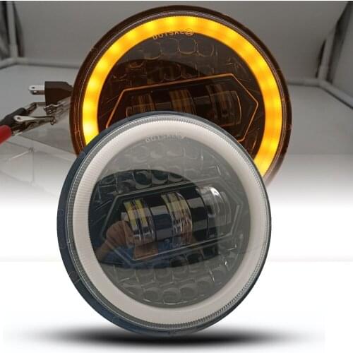 5 3/4 5.75inch LED Headlight Projector Hi Low Sealed Beam DRL Amber Turn Signal Halo Light Motorcycle Accessories