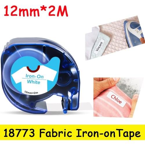 Labelwell 18773 Fabric Iron on label Compatible for Dymo Letratag LT 18773 18772 18775 for Dymo LT-100H LT-100T QX50 2000 XR