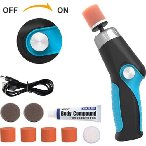 60W Mini Polishing Machine 8500RPM Variable Speed Car Polisher Electric Polisher Automobile Scratch Remover Repair Tool
