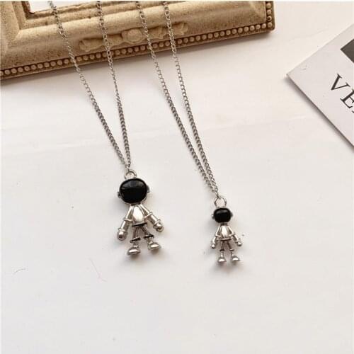 Men/Women Creativity Space Astronaut Robot Bubble Dog Pendant Necklace Hip-hop Street Pop Personality Punk Jewelry Hot Selling