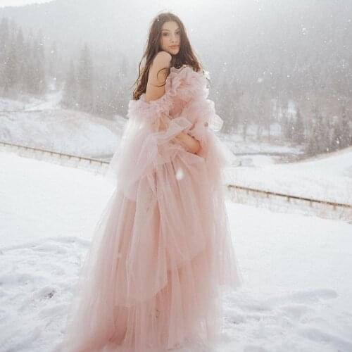 Soft Tulle Robes for Photoshoot or Birthday Party Customized Street Wear Summer Dresses Ball Gown Formal Dress vestidos
