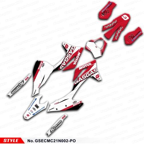 Aftermarket MX Decals Custom Graphics Enduro Sticker Kit for Gas Gas EC MC 125 250 300 450 2021, Style No.GSECMC21N002-PO