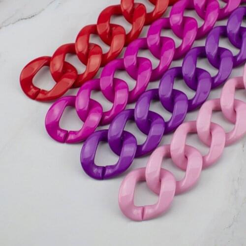 New Fashion Woman Handbag Accessory Chain Yellow White Blue Resin Chain Luxury Frosted Strap Women Clutch Shoulder Purse Chain