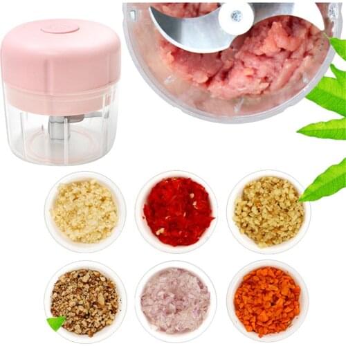 2020 NEW Mini Electric Food Chopper USB Rechargeable Food Mincer Processor Kitchen Electric Garlic Vegetables Shredder Dicer