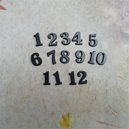 Wholesale 50Sets 1.5CM Plastic Black Arabic Numbers for DIY Quartz Clock Accessories