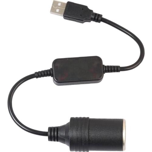 New 5V 2A Usb Male To 12V Car Cigarette Lighter Socket Converter Cable Adapter For Dvr Car Charger Electronic Car Accessories