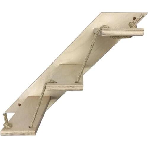 Cat Bridge Climbing Frame Wood Pet Cat Ladder Tree House Bed Hammock Sisal Scratching Post Cat Furniture Cat Toy Wall Mounted