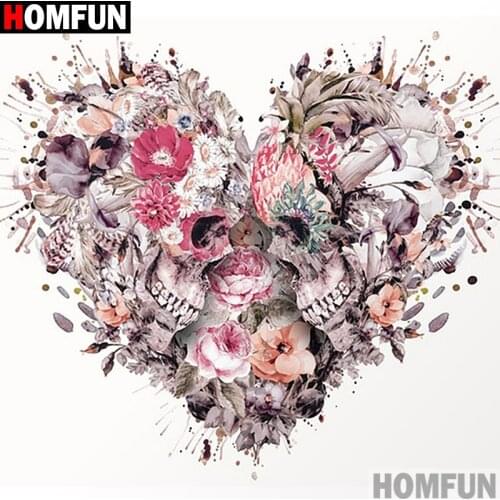 HOMFUN Full Square/Round 5D DIY Diamond Embroidery "Heart shaped flower" Diamond Painting Cross Stitch Rhinestone 5D A00911