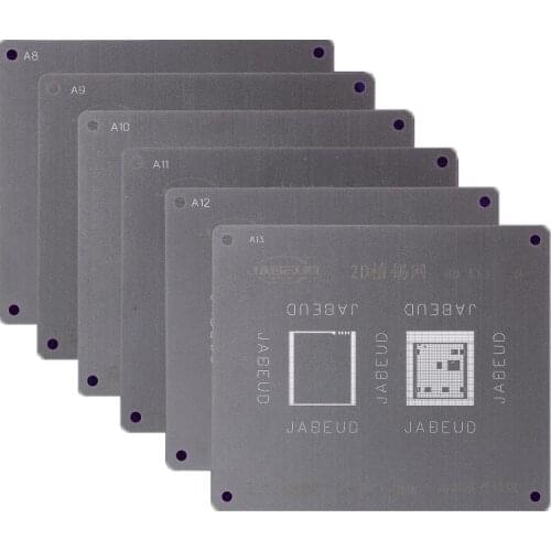 CPU/RAM A8/A9/A10/A1/A12/A13 IC Chip BGA Reballing Stencil Plant Tin Steel Mesh For iPhone 6-8/8 plus/X/XS max 11 Pro max