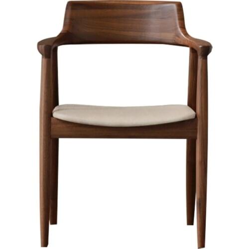 Simple presidential lounge chair office chair office furniture Nordic solid ASH wood chair computer chair office Hiroshima chair